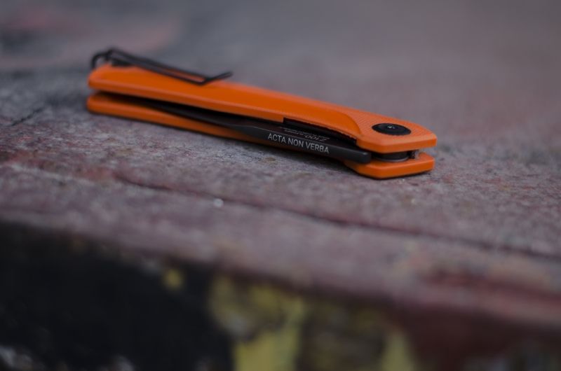 ANVKnives Zatvárací nôž Z100 Sleipner/G10 DLC Liner - oranžový (ANVZ100-035)