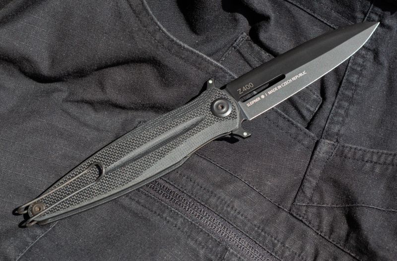 ANVKnives Zatvárací nôž Z400 SLEIPNER G10 DLC LINER LOCK - čierny (ANVZ400-009)