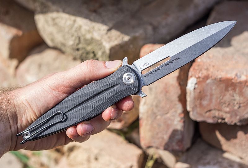 ANVKnives Zatvárací nôž Z400 SLEIPNER G10 SW LINER LOCK - čierny (ANVZ400-004)