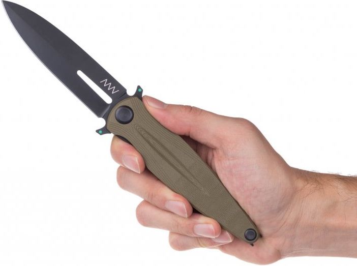 ANVKnives Zatvárací nôž Z400 SLEIPNER G10 DLC LINER LOCK - olivový (ANVZ400-008)