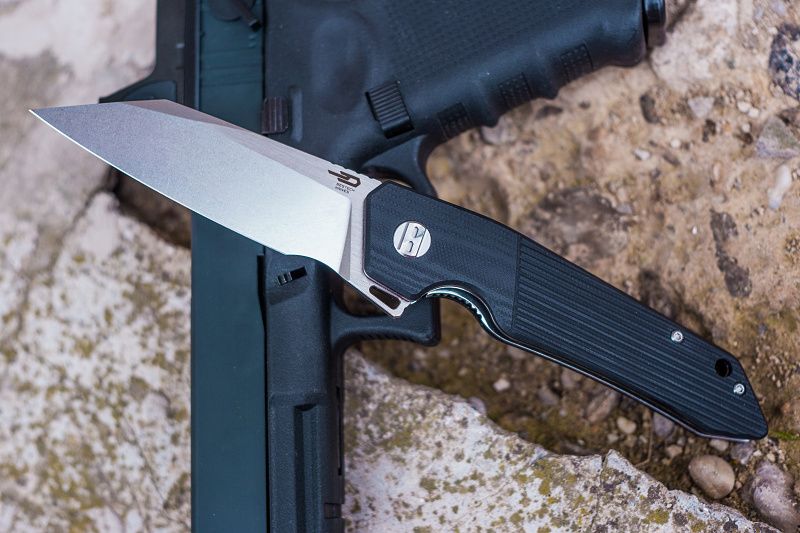 BESTECH Zatvárací nôž Barracuda Linerlock - čierny (BTKG15A1)