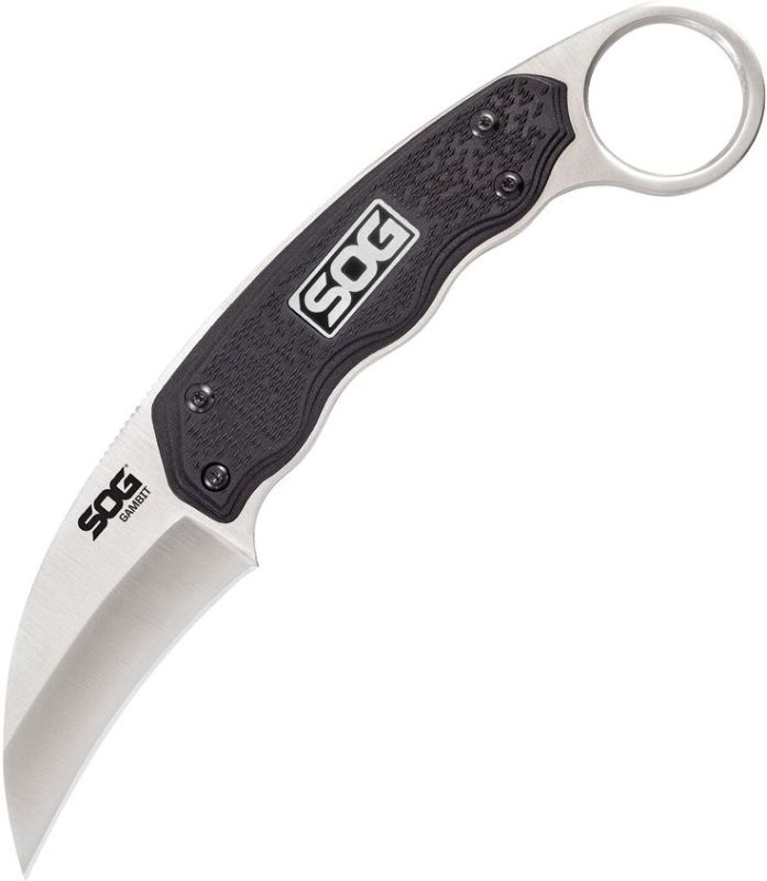 SOG Nôž s pevnou čepeľou Gambit - black / grey (SOGGB1001CP)