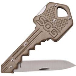 SOG Zatvárací nôž v tvare kľúča - mosadzný (SOGKEY102CP)