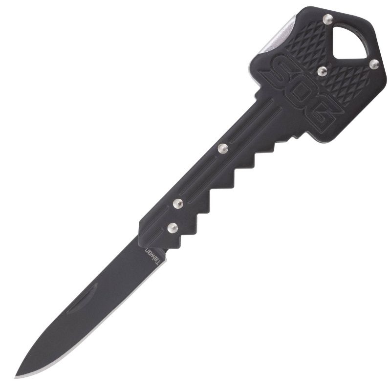 SOG Zatvárací nôž v tvare kľúča - čierny (SOGKEY101)