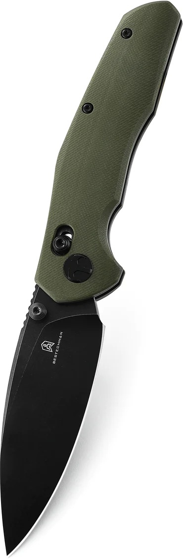 BESTECH Zatvárací nôž RONAN BarLock Black titanized SW - OD green (BMK02G)