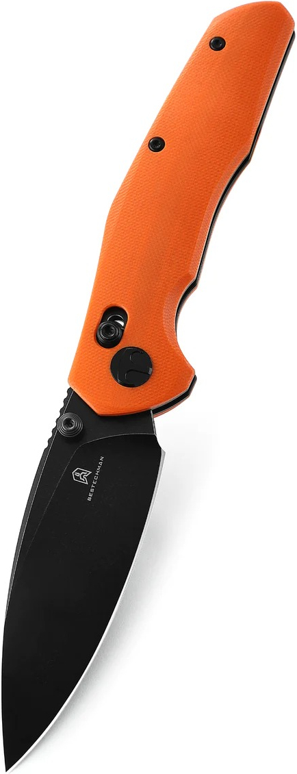 BESTECH Zatvárací nôž RONAN BarLock Black titanized SW - orange (BMK02H)