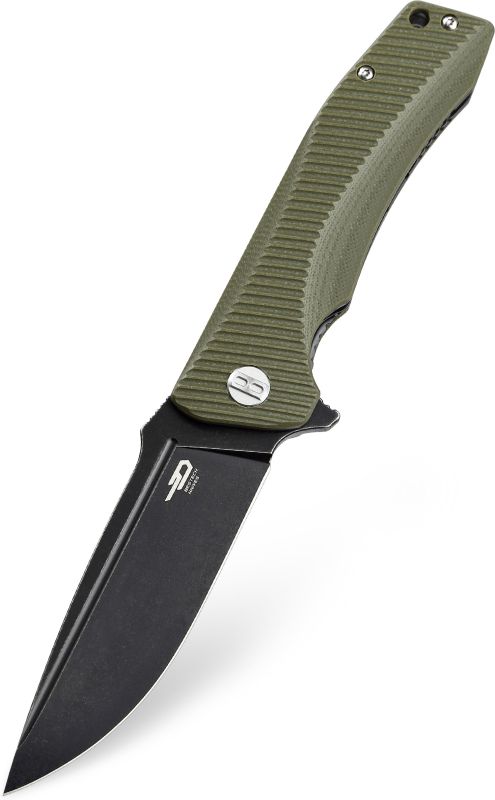 BESTECH Zatvárací nôž MAKO LinerLock Black titanized SW - green (BG27D)