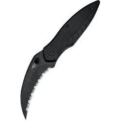 BESTECH Zatvárací nôž MANTIDAE LinerLock Black SW serrated - black (BG60D)