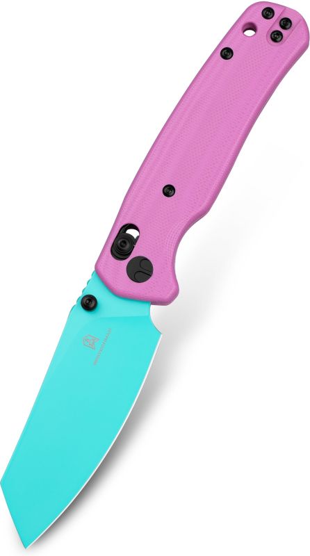 BESTECH Zatvárací nôž CICADA'S WING BarLock Blue - pink (BMK06E)