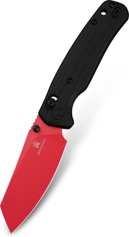 BESTECH Zatvárací nôž CICADA'S WING BarLock Red - black (BMK06F)