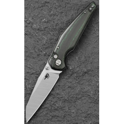 BESTECH Zatvárací nôž SNAKEBIRD ButtonLock - green (BG58A)