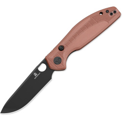 BESTECH Zatvárací nôž ANGRY OWL ButtonLinerLock Black PVD - brown (BMK12D-2)