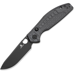 BESTECH Zatvárací nôž ANGRY OWL ButtonLinerLock Black PVD - black (BMK12F-2)