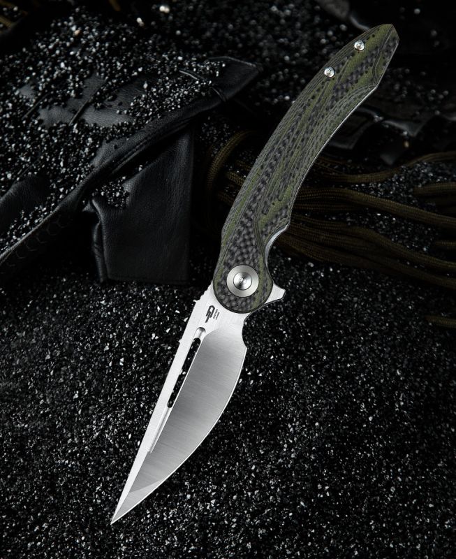BESTECH Zatvárací nôž IRIDA LinerLock - green carbon (BG25F)