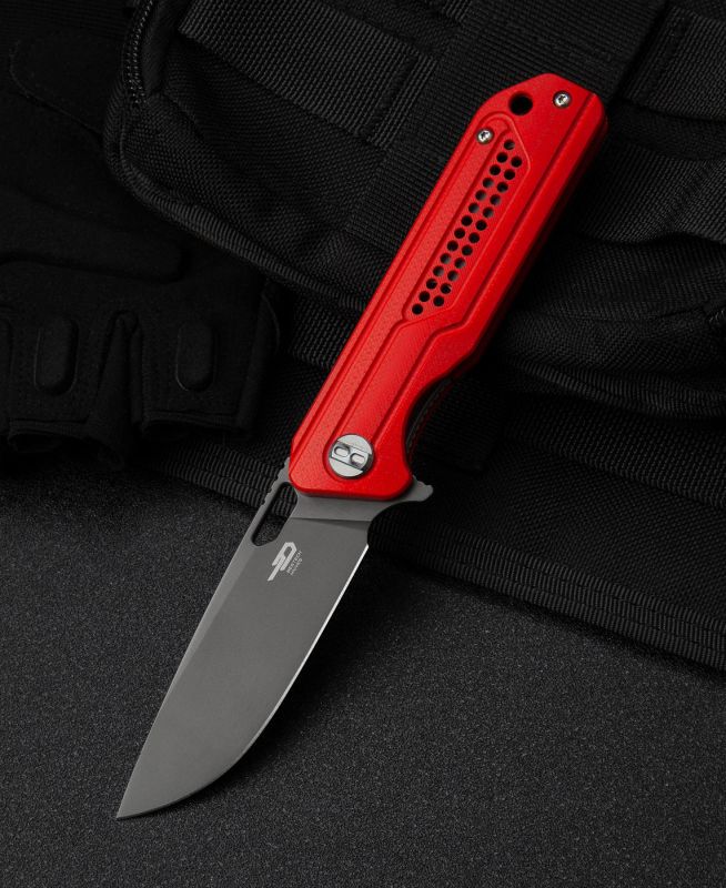 BESTECH Zatvárací nôž CIRCUIT LinerLock Grey PVD - red (BG35C-2)