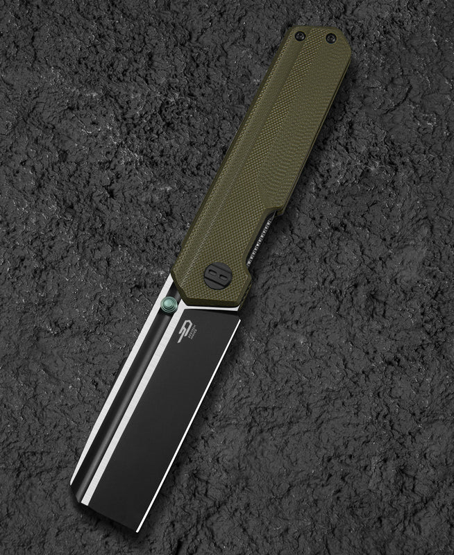 BESTECH Zatvárací nôž TARDIS LinerLock Black PVD - OD green (BG54C)