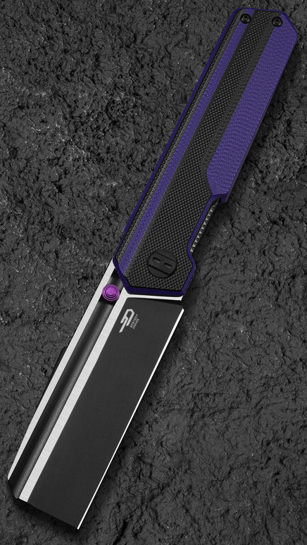 BESTECH Zatvárací nôž TARDIS LinerLock Black PVD - purple / black (BG54D)