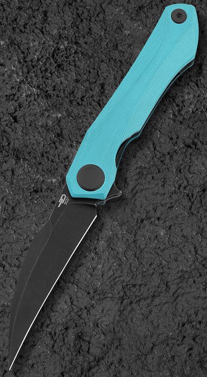 BESTECH Zatvárací nôž IVY LinerLock Black SW - light blue (BG59F)