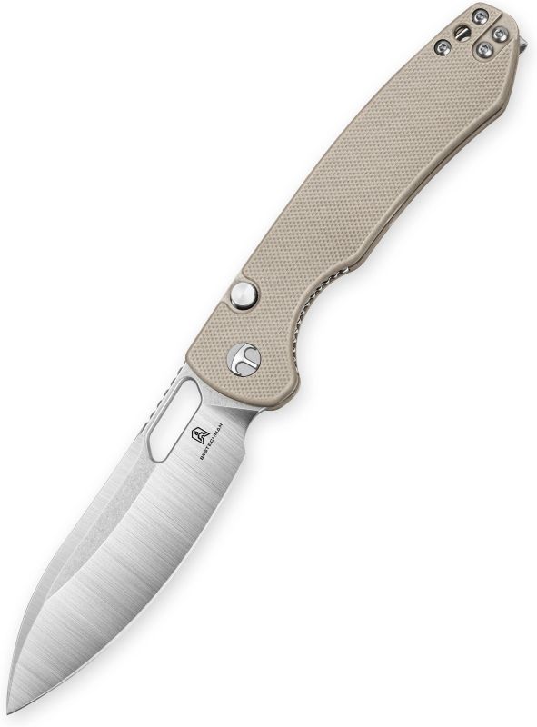 BESTECH Zatvárací nôž FIREBIRD ButtonLinerLock - beige (BMK05B)