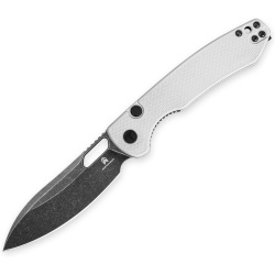 BESTECH Zatvárací nôž FIREBIRD ButtonLinerLock Black PVD - white (BMK05E)