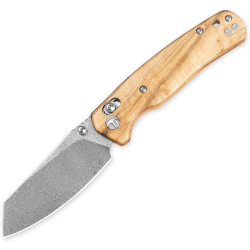 BESTECH Zatvárací nôž CICADA'S WING BarLock Damascus - olivewood (BMK06-W-2)