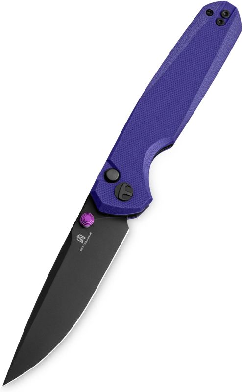 BESTECH Zatvárací nôž VELIX ButtonLock Black PVD - purple (BMK07F)
