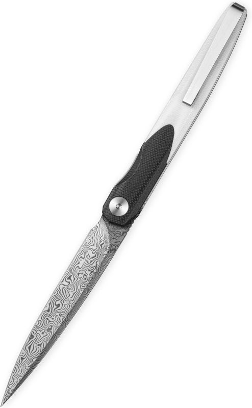 BESTECH Zatvárací nôž LANZA LinerLock Damascus - black / white (BMK14-D-1)