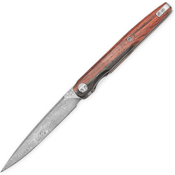 BESTECH Zatvárací nôž LANZA LinerLock Damascus - rosewood (BMK14-D-3)