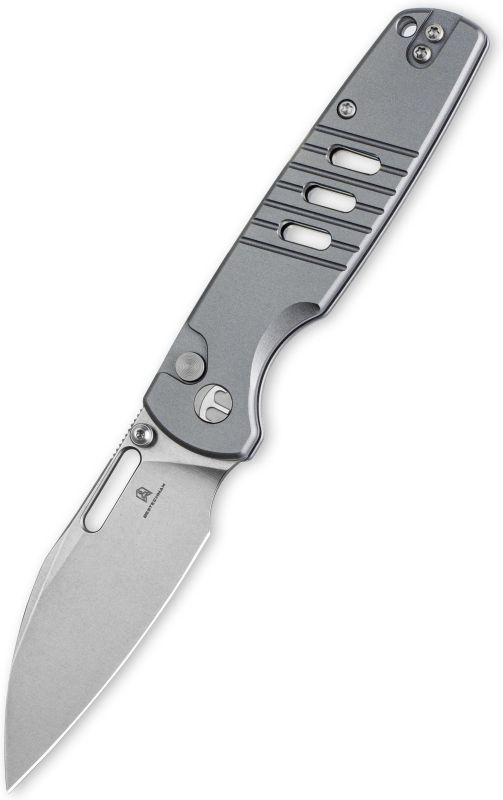 BESTECH Zatvárací nôž VECTOR ButtonLock - grey (BMK15B)