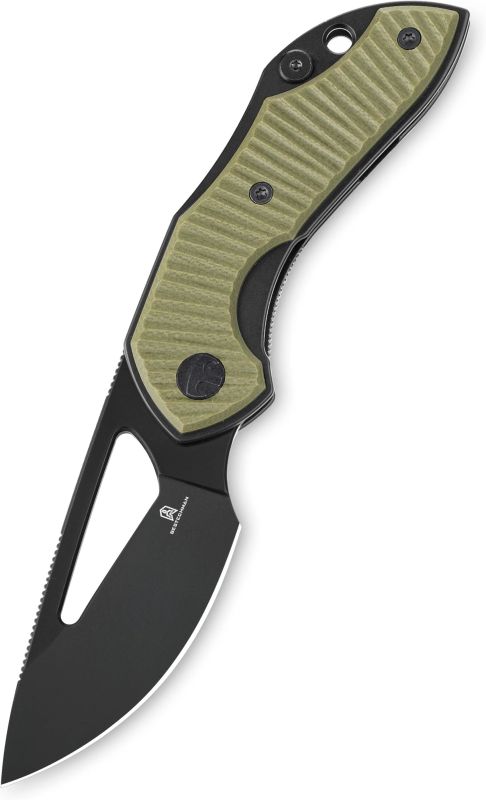 BESTECH Zatvárací nôž TRIASSIC LinerLock Black PVD - OD green (BMK17D)