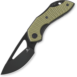 BESTECH Zatvárací nôž TRIASSIC LinerLock Black PVD - OD green (BMK17D)