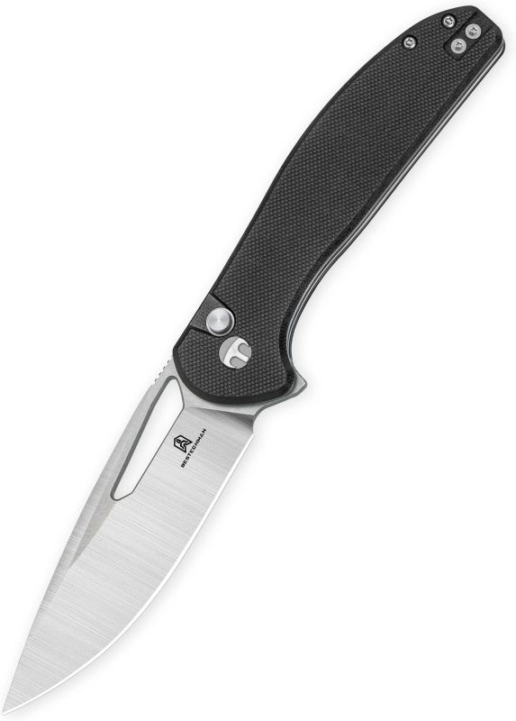 BESTECH Zatvárací nôž WHALEFIN ButtonLock - black (BMK18A)