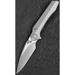 BESTECH Zatvárací nôž WET NELLIE ButtonFrameLock - dark bead blasted grey (BT2505B)