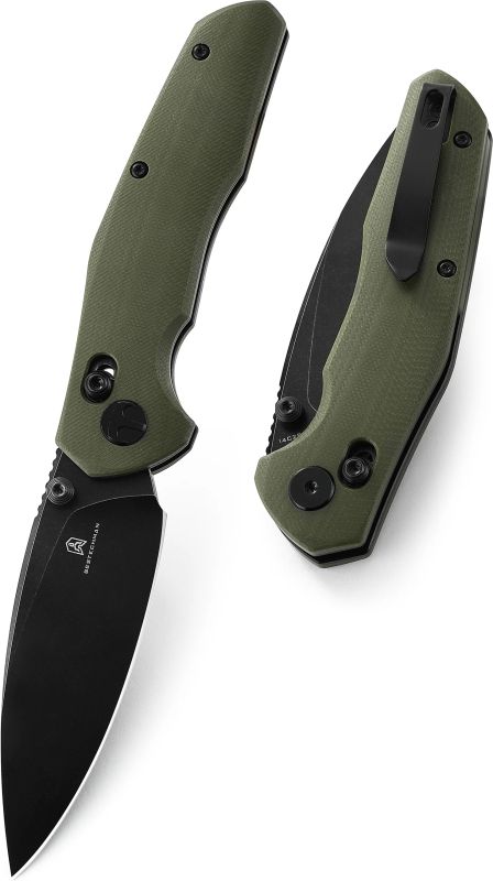 BESTECH Zatvárací nôž RONAN BarLock Black titanized SW - OD green (BMK02G)