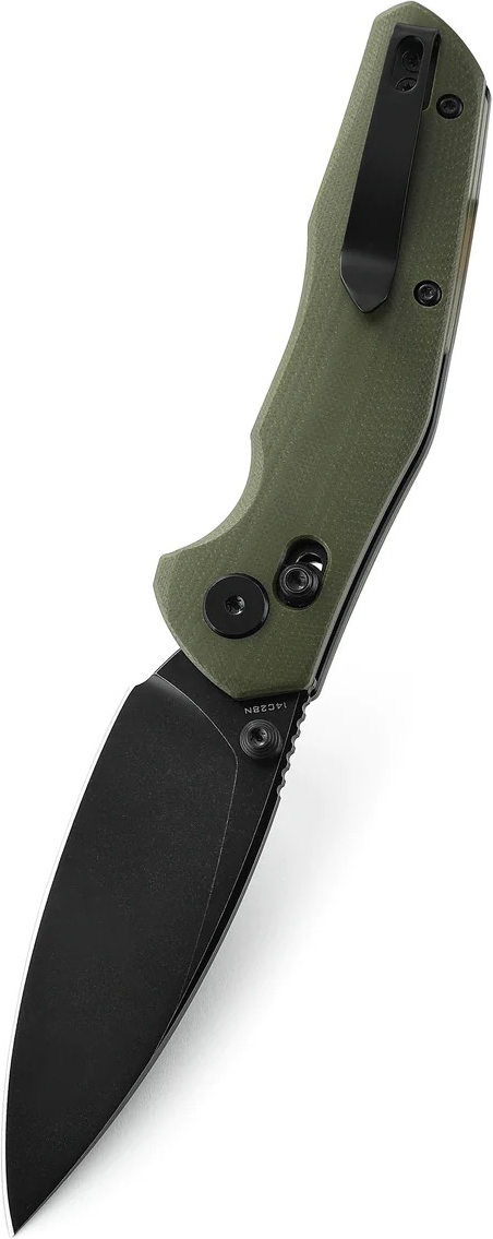 BESTECH Zatvárací nôž RONAN BarLock Black titanized SW - OD green (BMK02G)