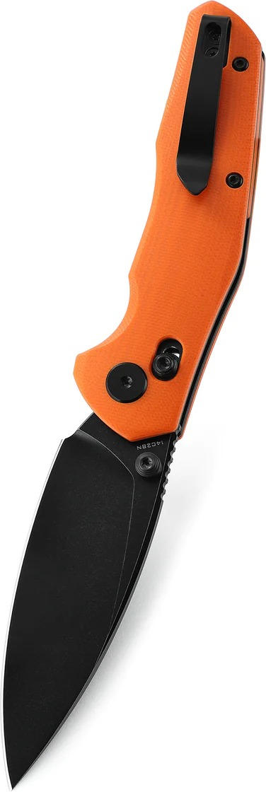 BESTECH Zatvárací nôž RONAN BarLock Black titanized SW - orange (BMK02H)