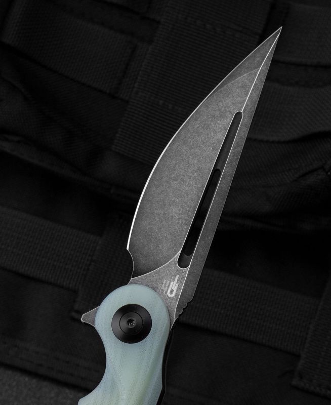 BESTECH Zatvárací nôž IRIDA LinerLock Black titanized SW - transparent (BG25G)