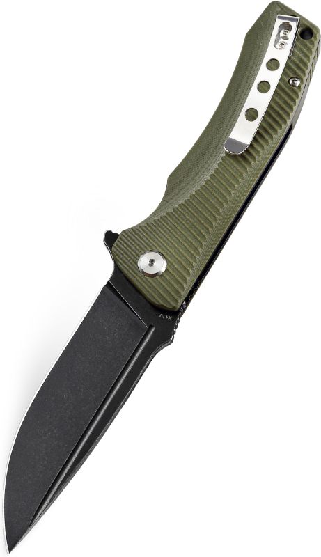 BESTECH Zatvárací nôž MAKO LinerLock Black titanized SW - green (BG27D)