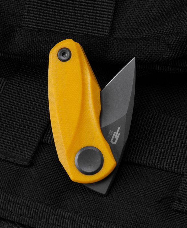 BESTECH Zatvárací nôž TULIP LinerLock Grey titanized - yellow (BG38F)