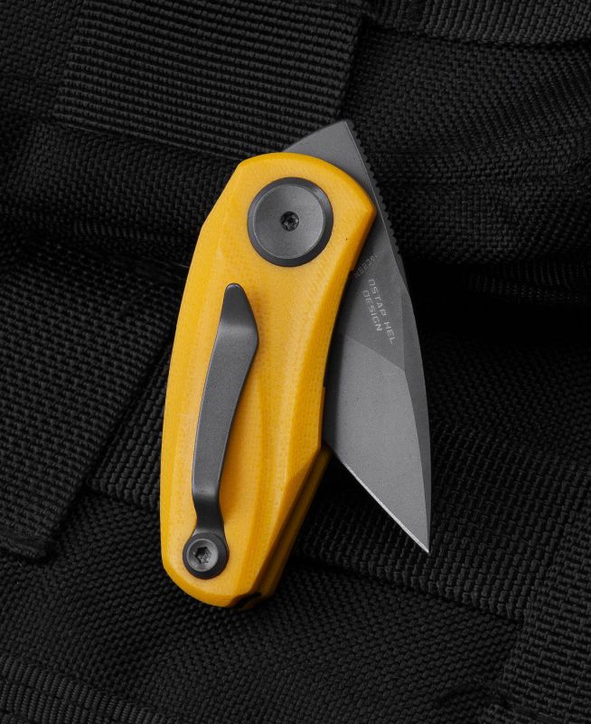 BESTECH Zatvárací nôž TULIP LinerLock Grey titanized - yellow (BG38F)