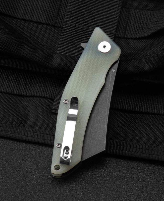 BESTECH Zatvárací nôž CUBIS LinerLock Black SW - jade (BG42E)