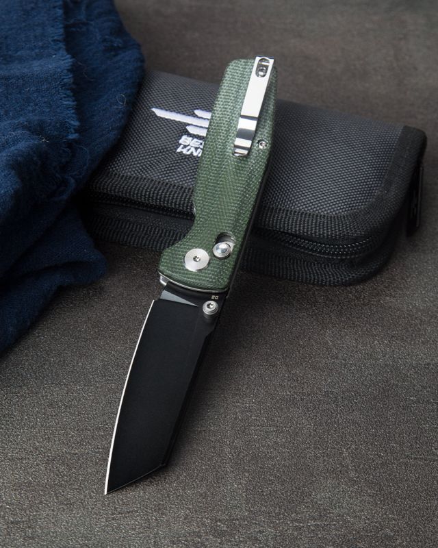 BESTECH Zatvárací nôž SLASHER BarLock Black SW - green (BG43B-2)