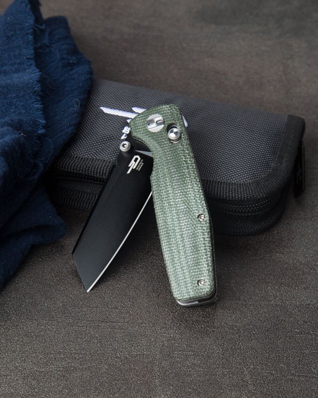 BESTECH Zatvárací nôž SLASHER BarLock Black SW - green (BG43B-2)