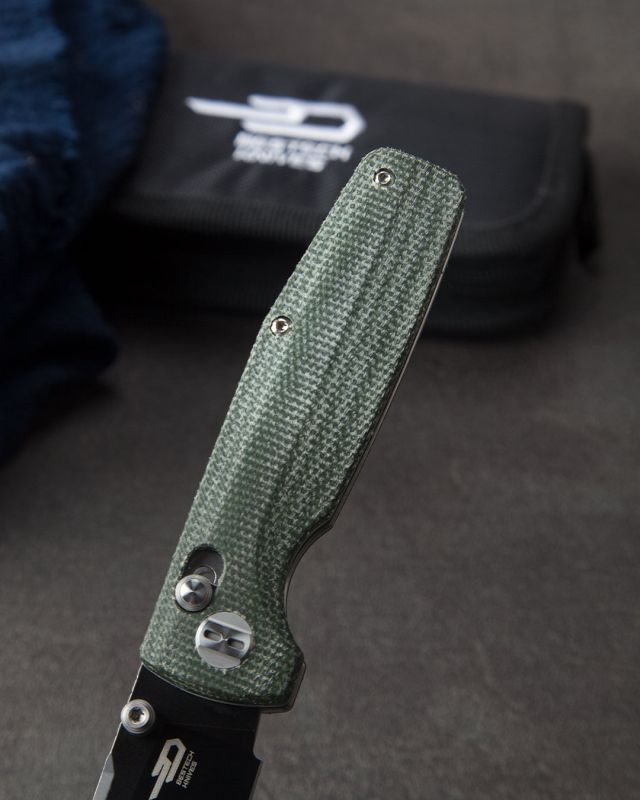 BESTECH Zatvárací nôž SLASHER BarLock Black SW - green (BG43B-2)