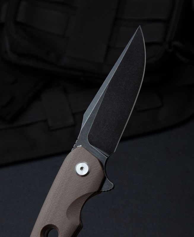 BESTECH Zatvárací nôž ARCTIC LinerLock Black SW - Brown (BG33D-2)