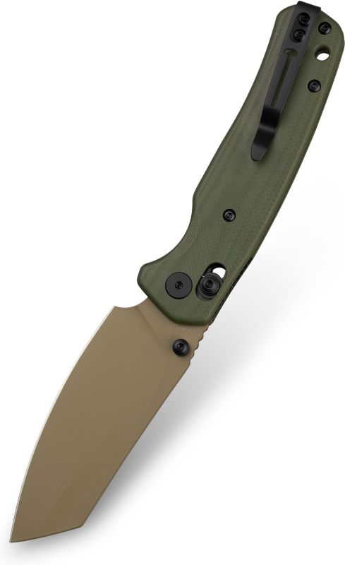 BESTECH Zatvárací nôž CICADA'S WING BarLock Gold - OD green (BMK06C)
