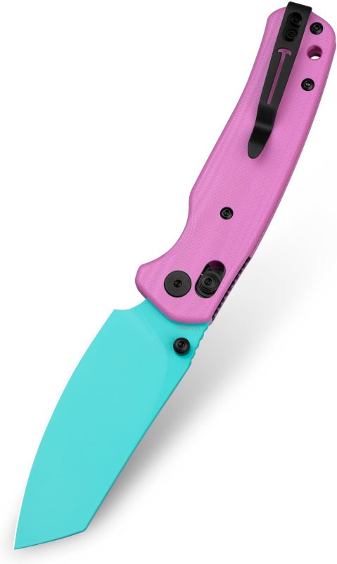 BESTECH Zatvárací nôž CICADA'S WING BarLock Blue - pink (BMK06E)