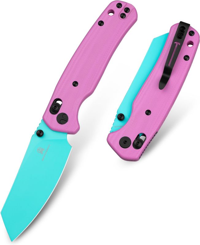 BESTECH Zatvárací nôž CICADA'S WING BarLock Blue - pink (BMK06E)