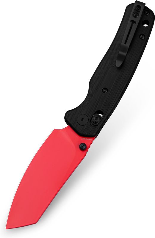 BESTECH Zatvárací nôž CICADA'S WING BarLock Red - black (BMK06F)