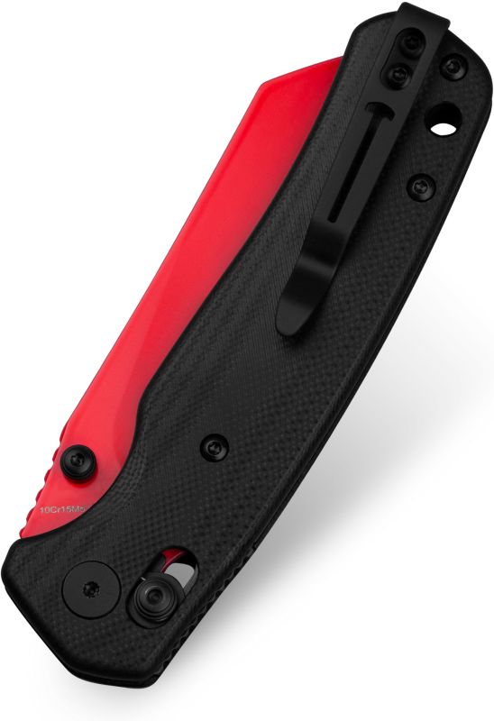 BESTECH Zatvárací nôž CICADA'S WING BarLock Red - black (BMK06F)